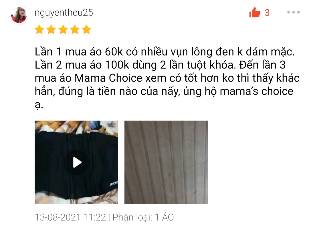 Review Áo Hút Sữa Rảnh Tay Mama's Choice 1
