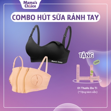 Combo Hỗ Trợ Hút Sữa Rảnh Tay, Áo Hút Sữa và Áo Lót Ngực Đa Năng Mama's Choice