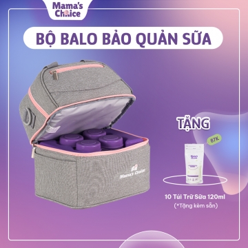 COMBO BALO + 2 ĐÁ KHÔ GIỮ LẠNH + 2 BÌNH TRỮ CỔ RỘNG 180ML  MAMA'S CHOICE