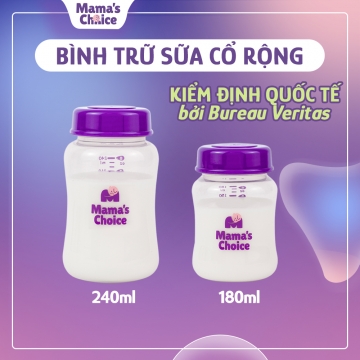 BÌNH TRỮ SỮA CỔ RỘNG MAMA'S CHOICE 180ml (2 Bình)