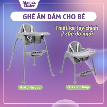 Ghế Ăn Dặm Mama's Choice, Ghế Cho Bé Tập Ăn Dặm, Kiểu Dáng Chắc Chắn Dễ Tháo Lắp và Vệ Sinh