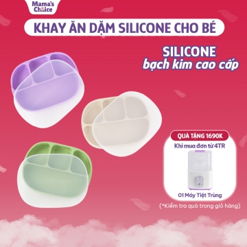 Khay Ăn Dặm Silicone Mama's Choice 2023, Giúp Bé Ăn Dặm Dễ Dàng Với Thiết Kế Đặc Biệt Đế Hít Chống T